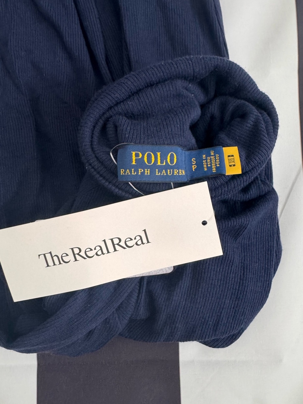 Polo Ralph Lauren Navy Ribbed Turtleneck - Picture 5 of 6